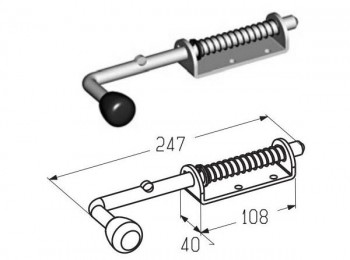 Засов Alutech SB0100