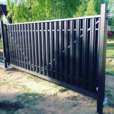 Ворота откатные Alutech из алюминиевого профиля 2250x2250